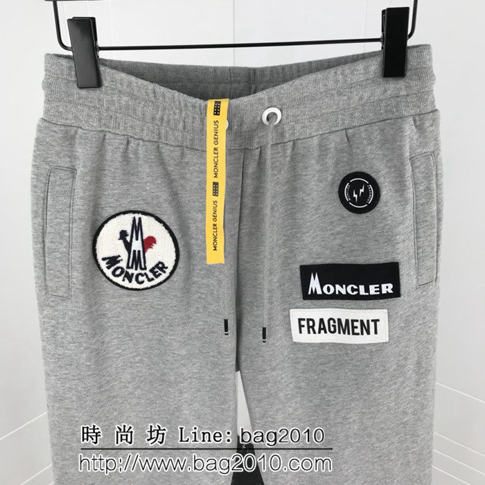 MONCLER蒙口 X Fragment 18SS蒙口藤原浩 閃電限定 Backstag螺紋棉男款衛褲 ydi1828